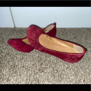 JCrew Faux Suede Ballet Flats